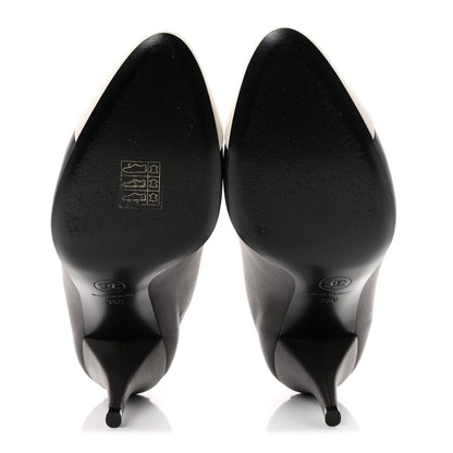 Chanel Lambskin Pumps 35 Dark Brown Ivory 6 of 10