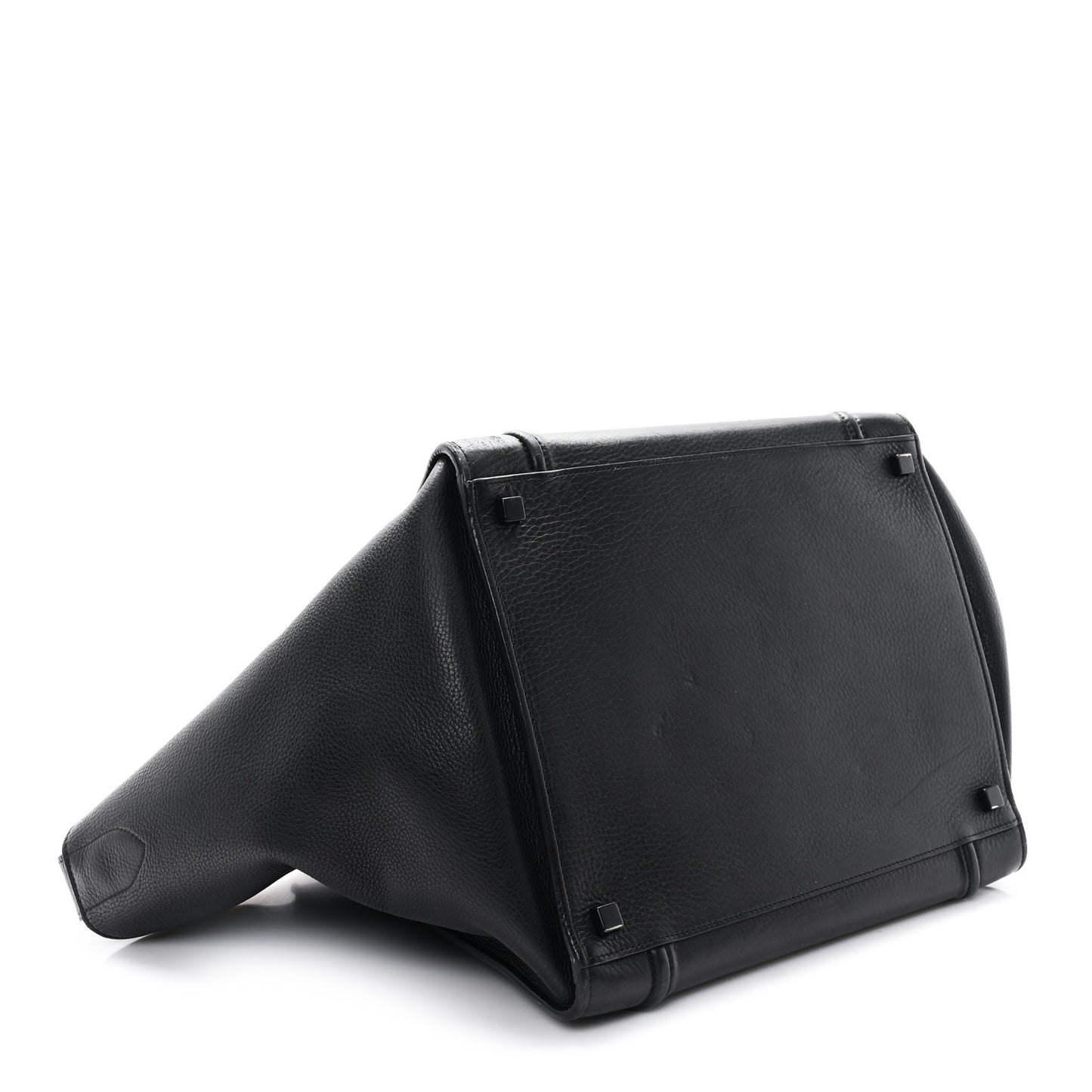 Grained Calfskin Medium Phantom Luggage Black