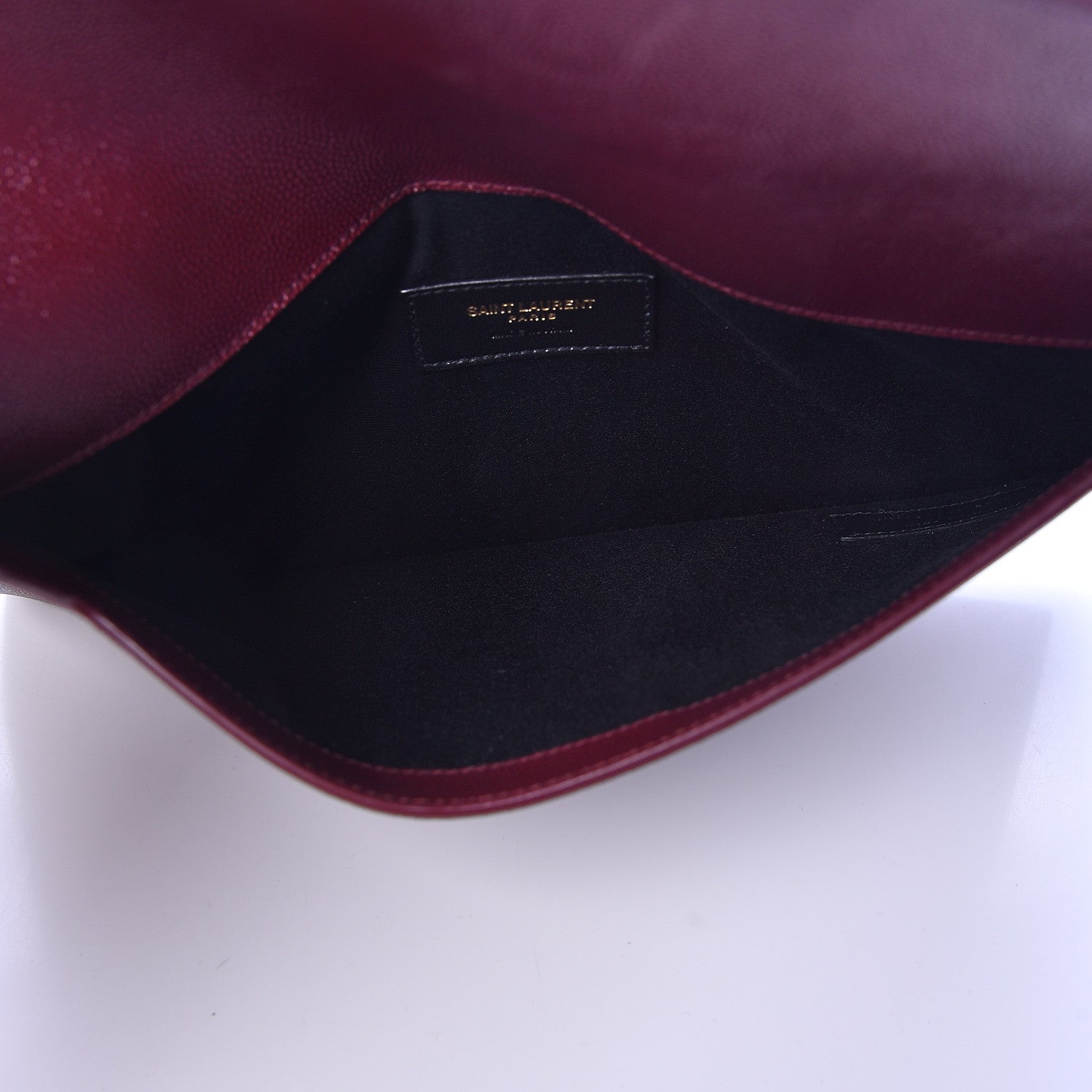 Saint Laurent Grain De Poudre Uptown Pouch Burgundy 5 of 9
