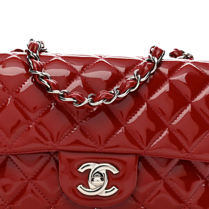 Chanel Patent Calfskin Quilted Mini Rectangular Flap Dark Red 8 of 13