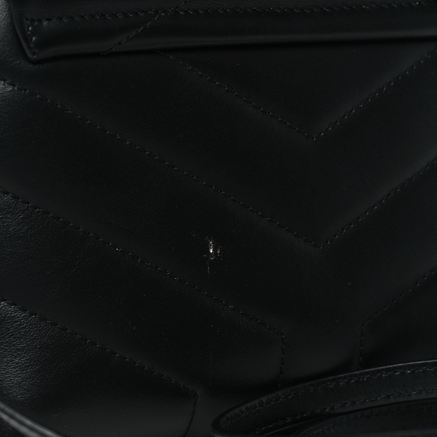 Calfskin Y Quilted Monogram Toy Loulou Crossbody Bag Black