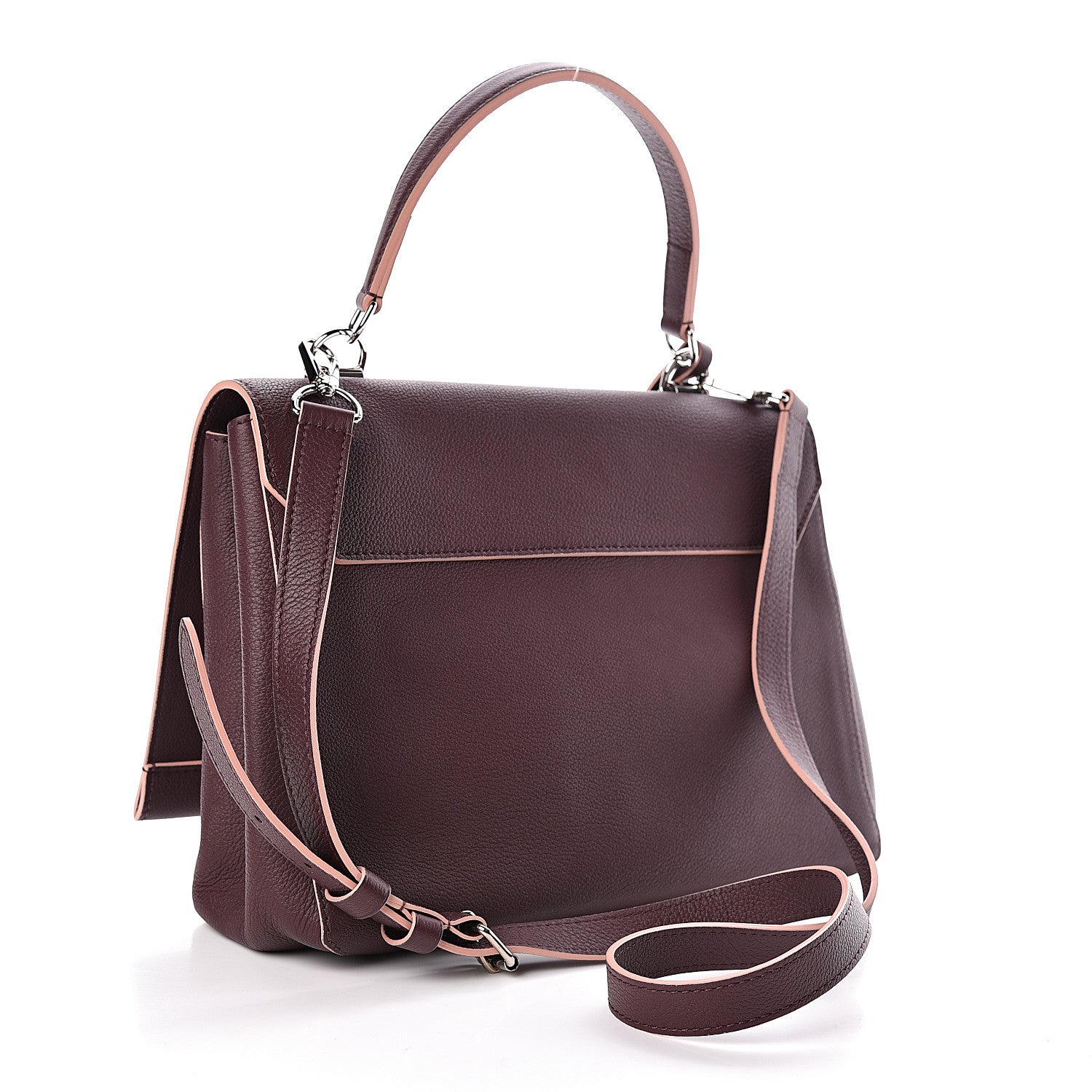 Louis Vuitton Soft Calfskin Lockme II Top Handle Prune 3 of 9