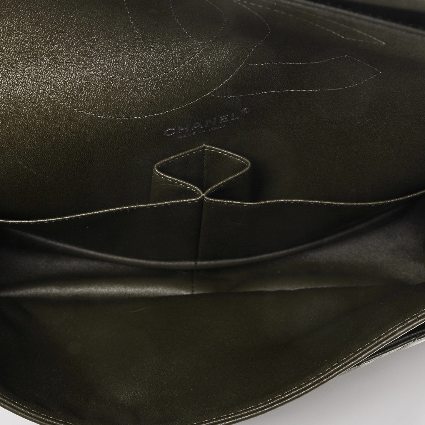 Aged Calfskin Quilted 2.55 Reissue 227 Flap Green