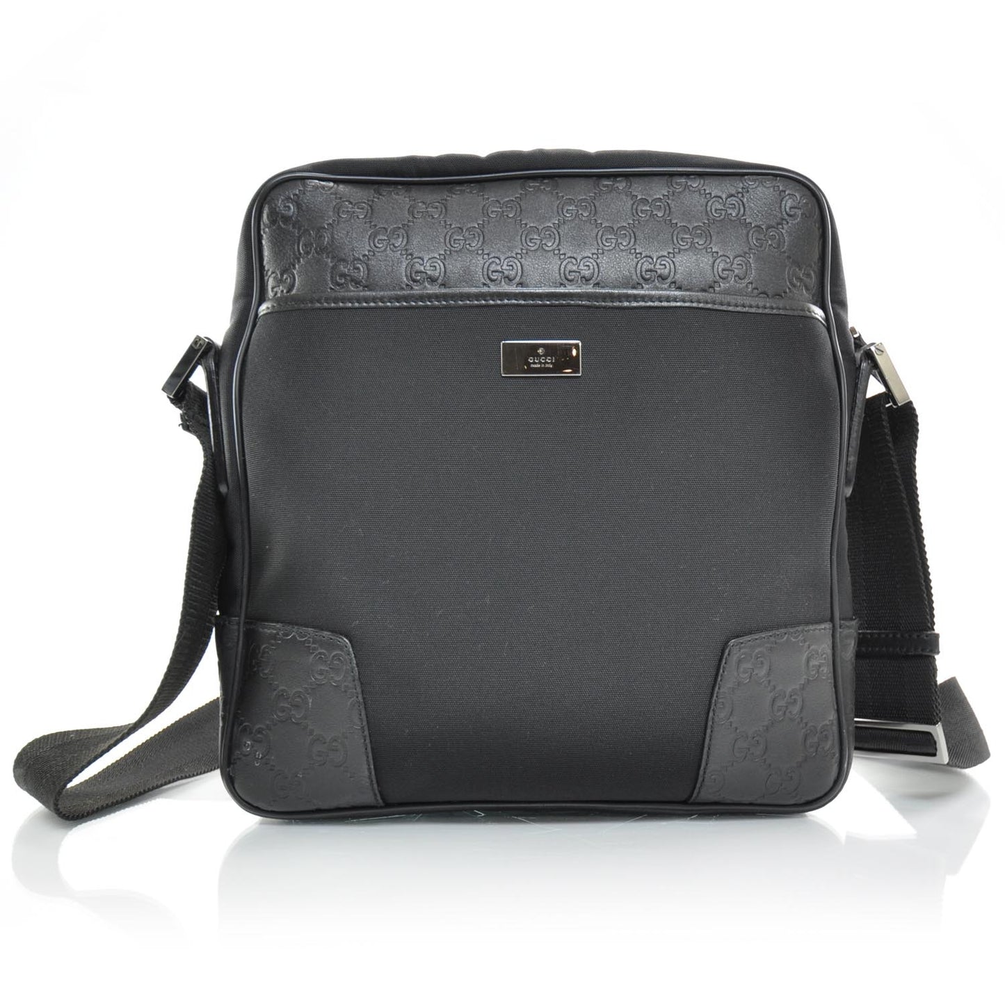Guccissima Trim Messenger Bag Black