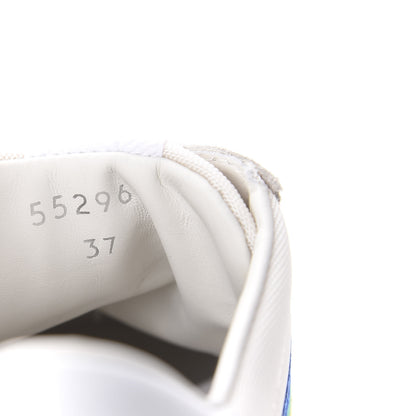 Gucci Suede Rainbow Womens G74 Sneakers 37 White 8 of 9