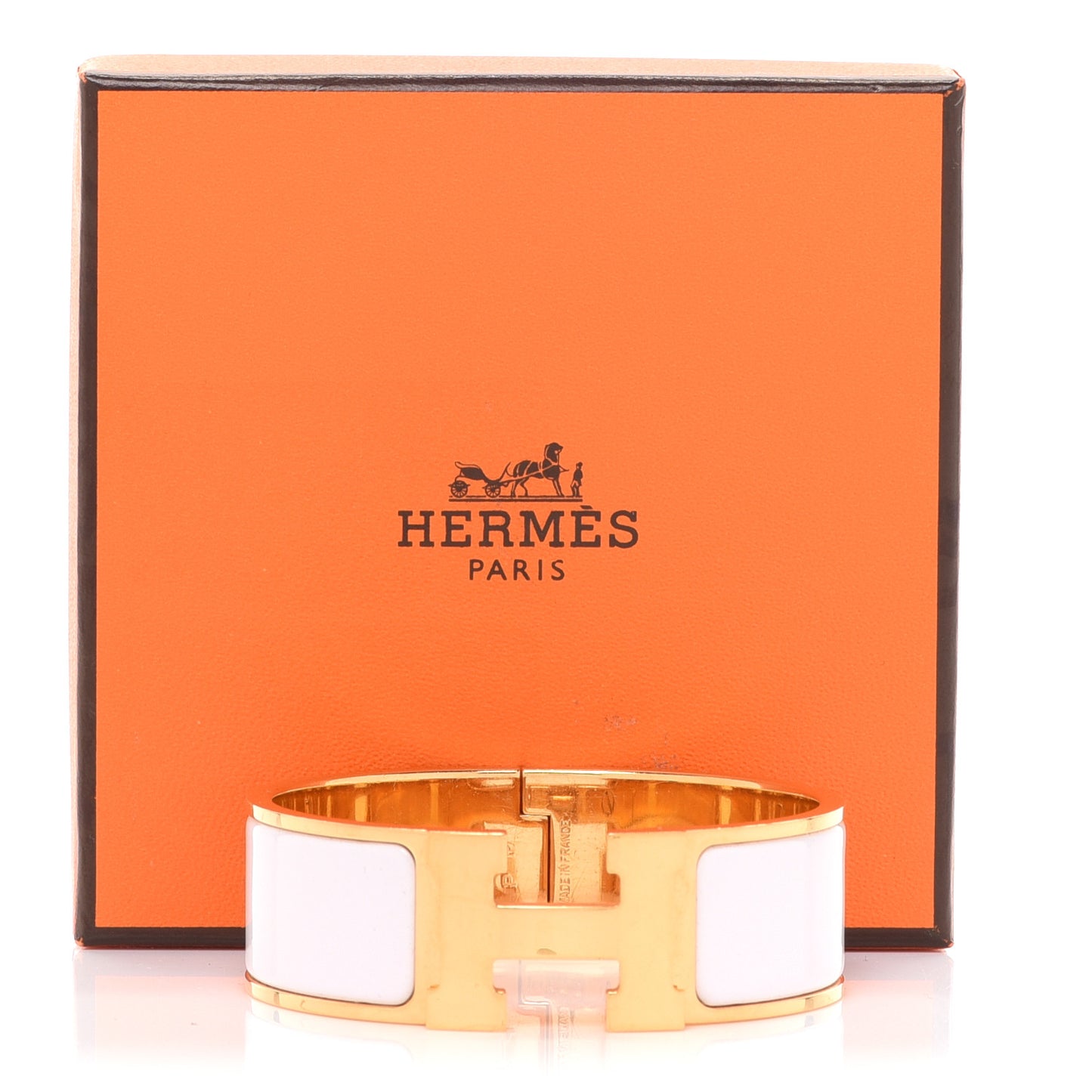 Enamel Wide Clic Clac H Bracelet PM Rose Nymph