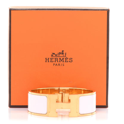 Hermes Enamel Wide Clic Clac H Bracelet PM Rose Nymph 6 of 6