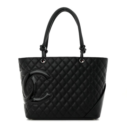 Chanel Calfskin Quilted Large Cambon Tote Black 1 of 16