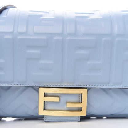 Fendi Nappa FF 1974 Embossed Baguette Azzurro Baby 9 of 9