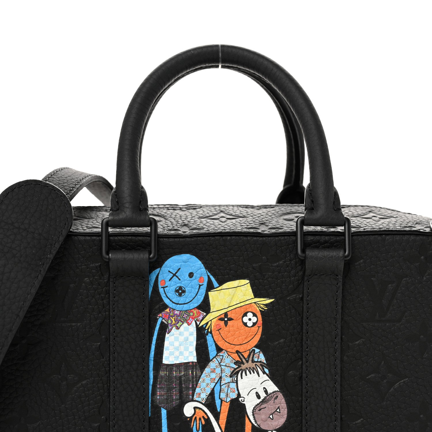 Louis Vuitton Taurillon Monogram Cartoon LV Friends Speedy Soft Trunk Black 7 of 9
