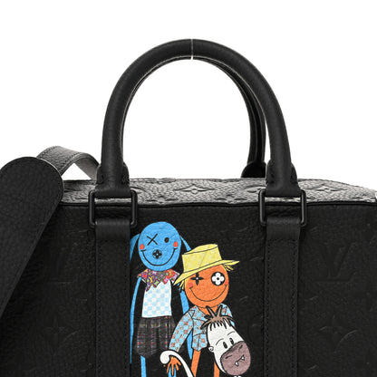 Louis Vuitton Taurillon Monogram Cartoon LV Friends Speedy Soft Trunk Black 7 of 9