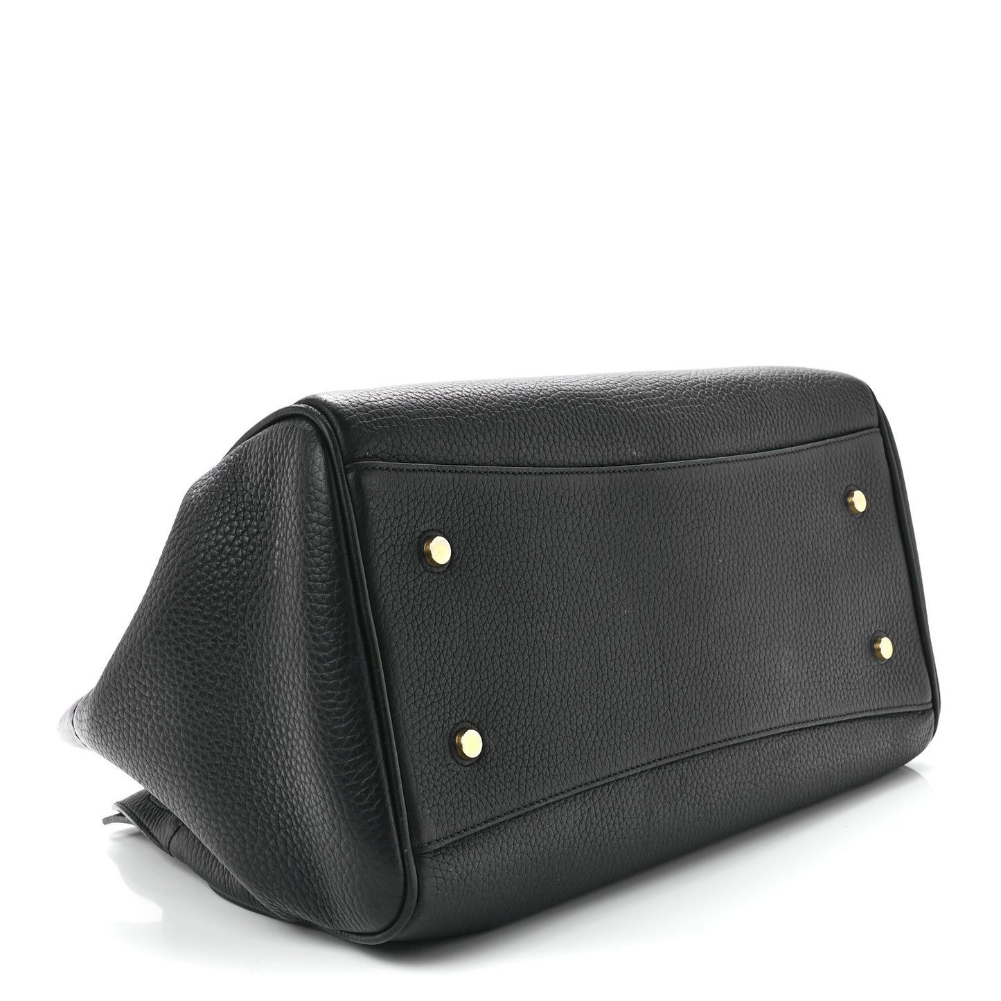 Heavy Grain Belted Bayswater Tote Black