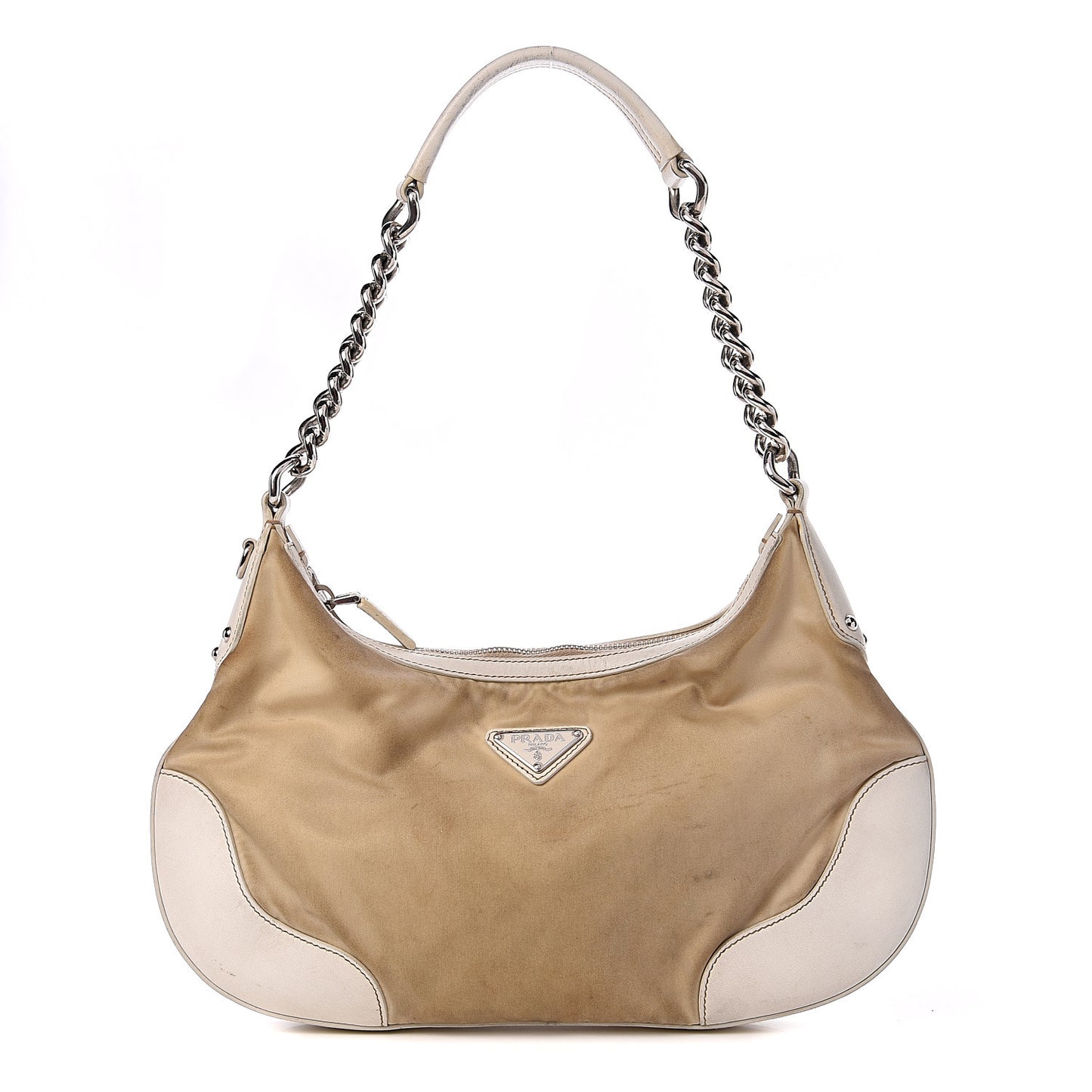 Canvas Calfskin Chain Hobo Cera