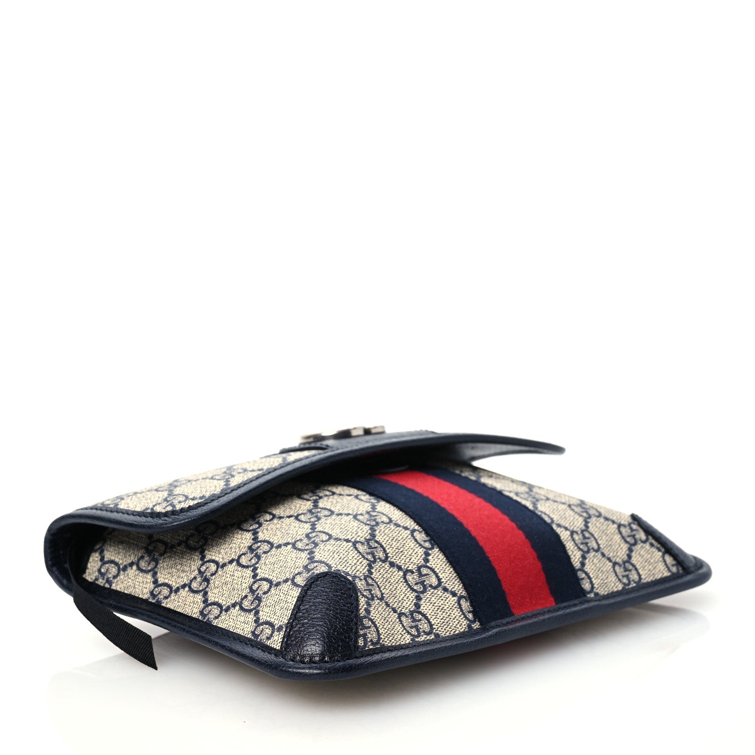 Gucci GG Supreme Monogram Web Small Ophidia Belt Bag 90 36 Beige Navy 3 of 11