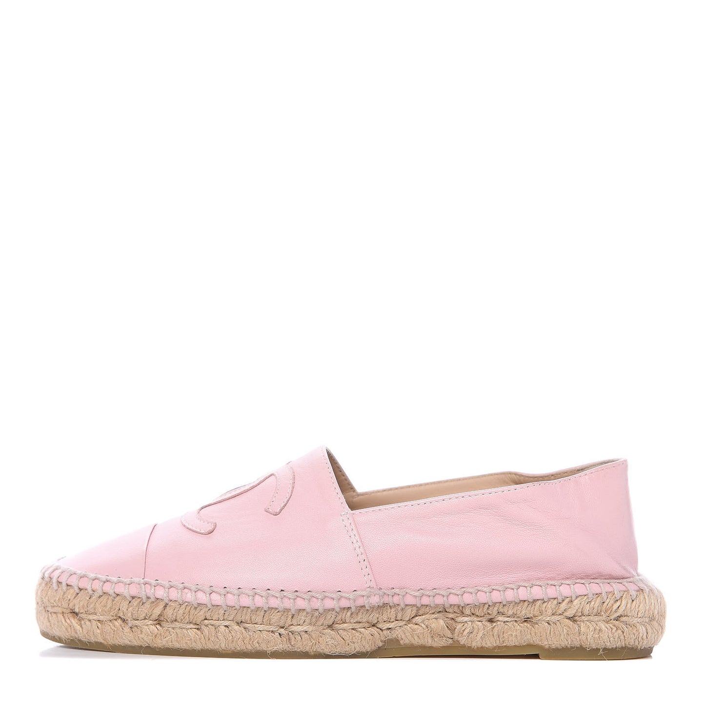 Lambskin CC Espadrilles 36 Light Pink