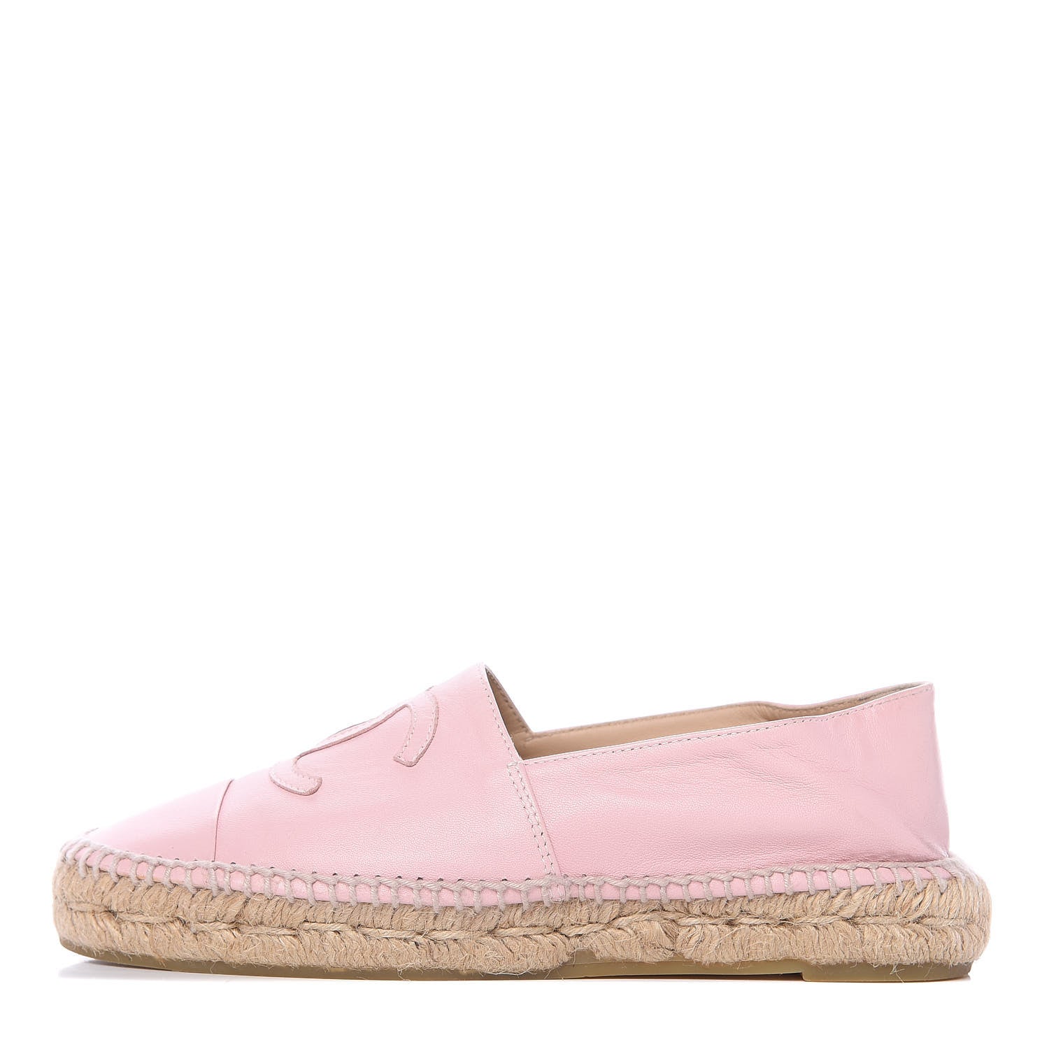 Chanel Lambskin CC Espadrilles 36 Light Pink 1 of 10