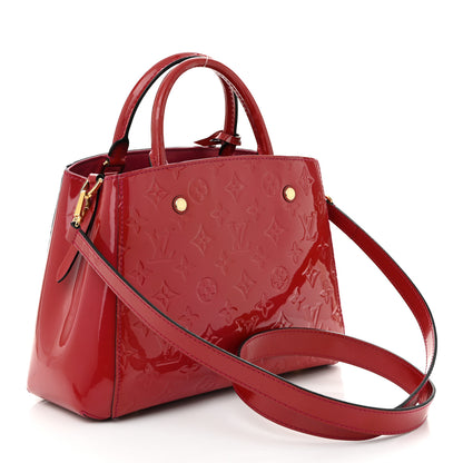 Louis Vuitton Vernis Montaigne BB Magenta 3 of 10