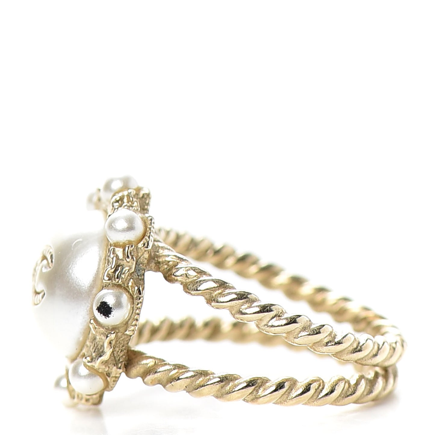 Pearl CC Ring 50 5 Gold Pearly White