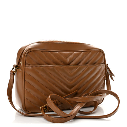 Saint Laurent Calfskin Matelasse Monogram Lou Camera Bag Cinnamon 3 of 12