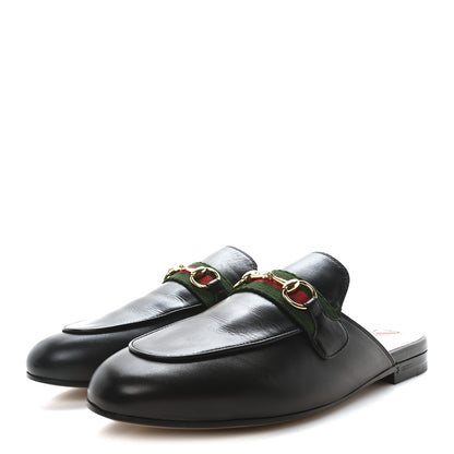 Gucci Malaga Kid Web Womens Princetown Slippers 37 Black 4 of 9