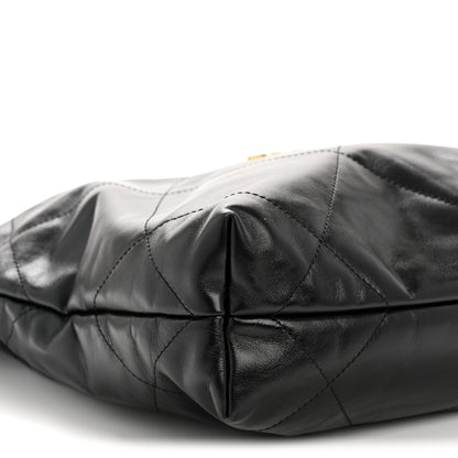Chanel Shiny Calfskin Quilted Small Chanel 22 Black 10 of 12
