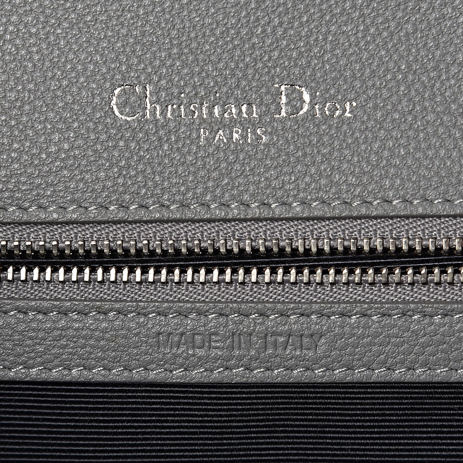 Christian Dior Grained Calfskin Large Diorama Flap Bag Grey 6 of 9