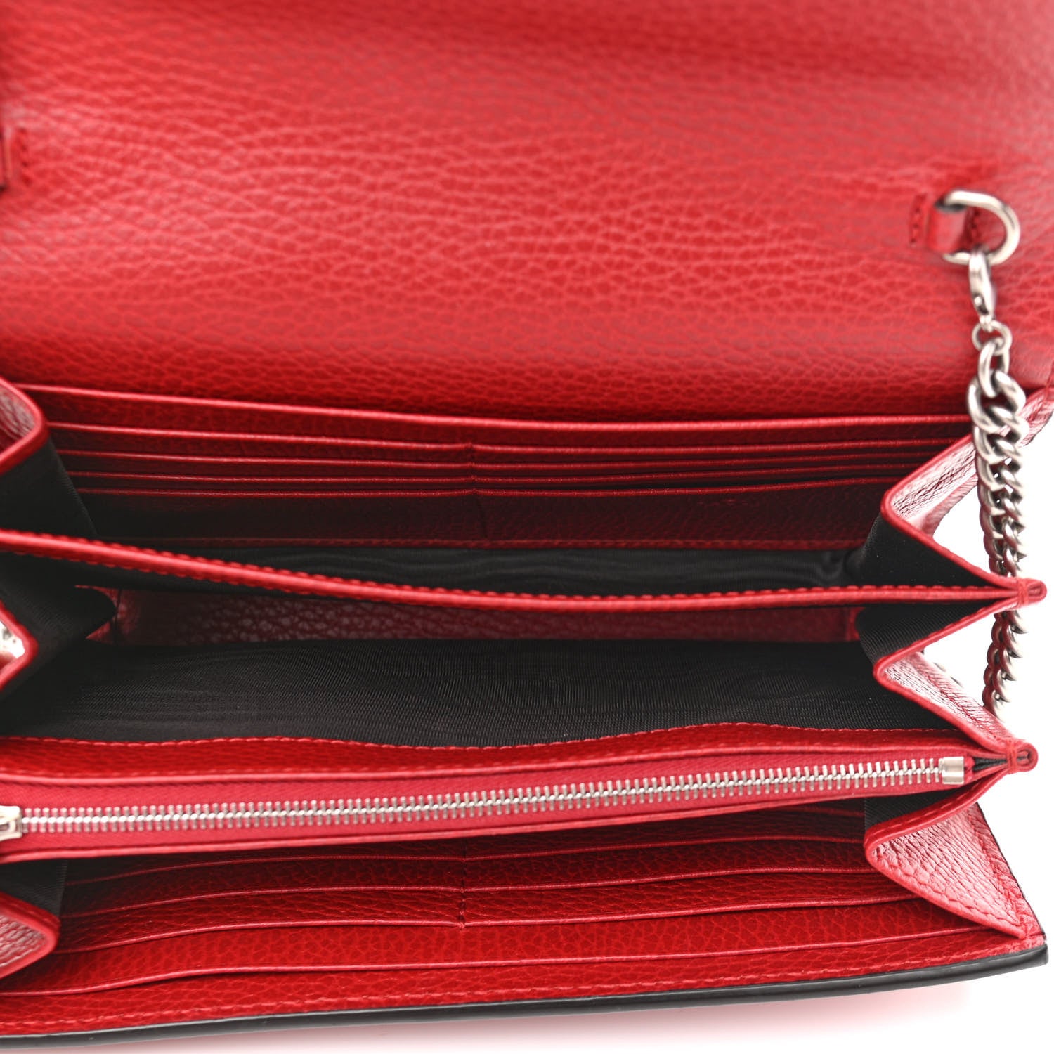 Gucci Calfskin Mini Dionysus Chain Wallet Hibiscus Red 5 of 11