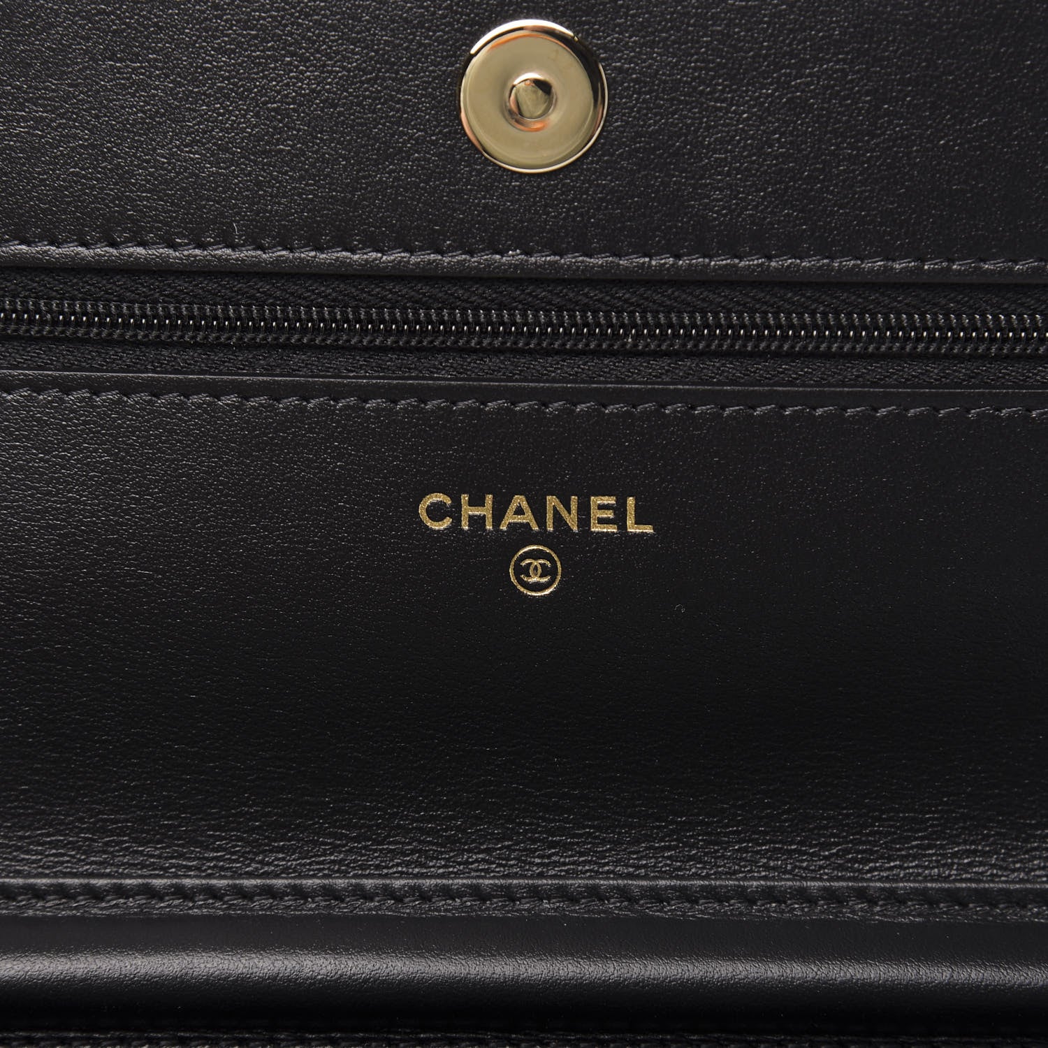 Chanel Tweed Quilted Wallet On Chain WOC Black Ecru White 6 of 12