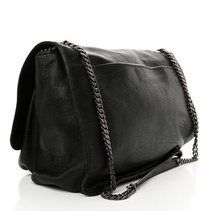 Saint Laurent Grained Lambskin Monogram Oversized Niki Chain Satchel Black 2 of 13