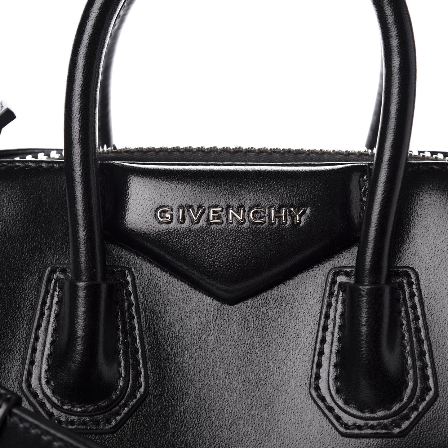 Shiny Lord Calfskin Mini Antigona Black