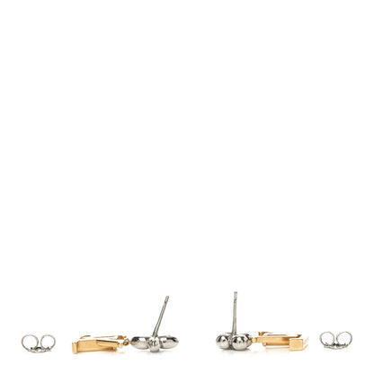 Louis Vuitton Metal Crystal LV Iconic Flower Earrings Gold Silver 3 of 5
