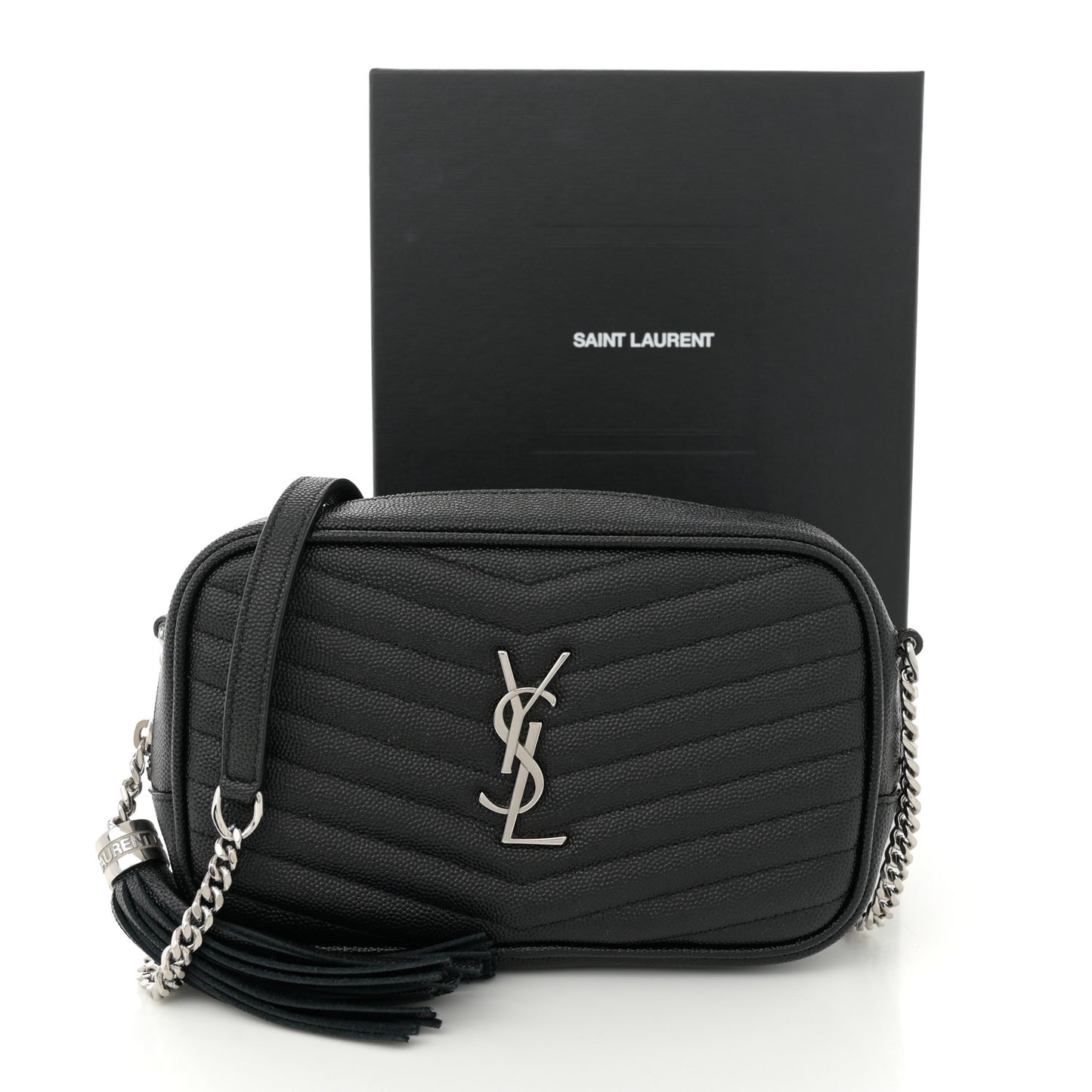 Grain De Poudre Matelasse Monogram Mini Lou Camera Bag Black