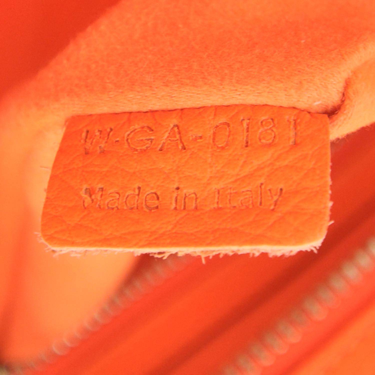 Celine Pebbled Leather Mini Luggage Bag Fluo Orange 9 of 10