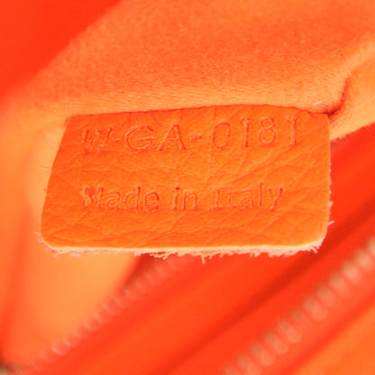Celine Pebbled Leather Mini Luggage Bag Fluo Orange 9 of 10