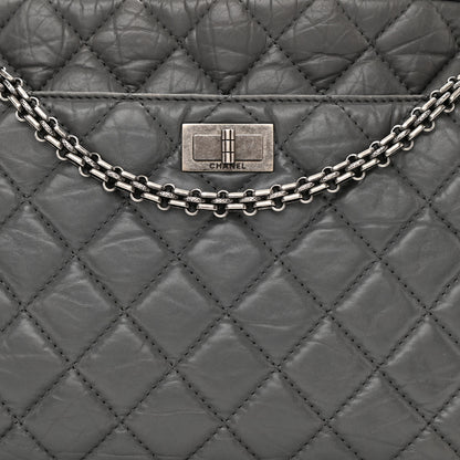 Chanel Aged Calfskin Quilted Large Reissue Camera Case Grey 8 of 8