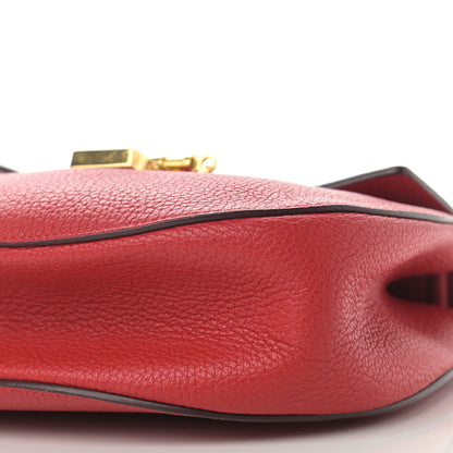 Chloe Grained Lambskin Drew Shoulder Bag Plaid Red 10 of 14