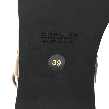 Hermes Toscan Calfskin Hermoine Mules 39 Beige Marfa 7 of 9