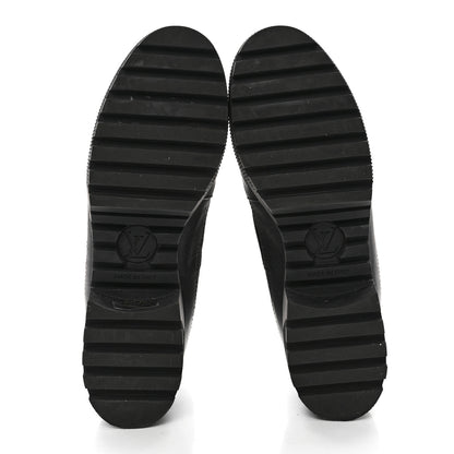 Louis Vuitton Suede Calfskin Jacquard Since 1854 Laureate Platform Desert Boots 40 Black 5 of 12