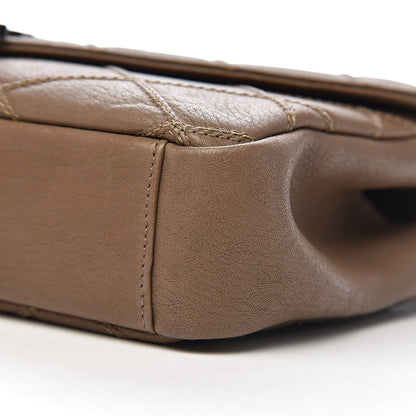 Saint Laurent Calfskin Matelasse Diamond Quilted Monogram Medium College Bag Brown 9 of 10