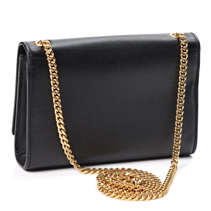 Saint Laurent Grain De Poudre Small Monogram Kate Satchel Black 2 of 9