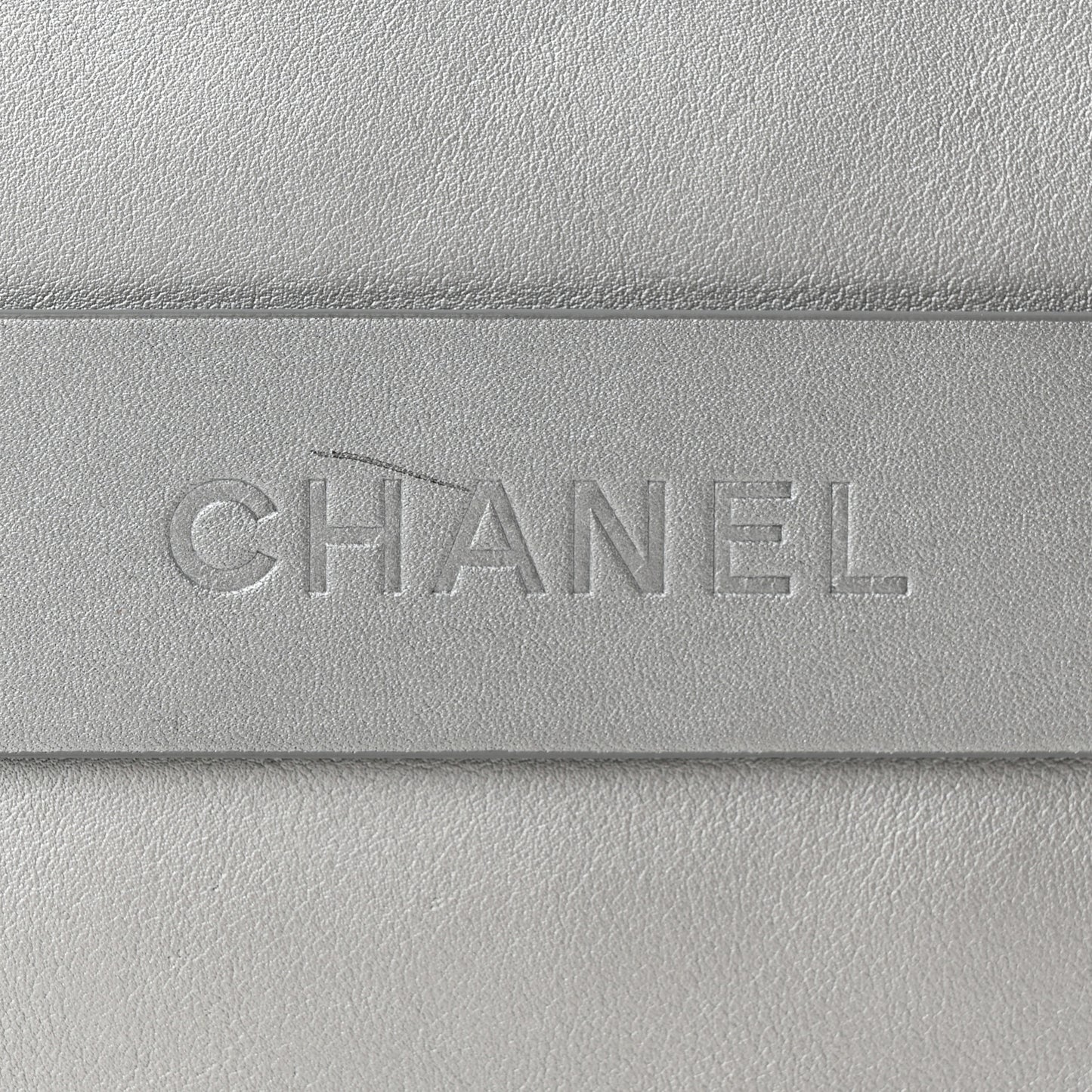 Metallic Calfskin Keyboard Pouch Silver