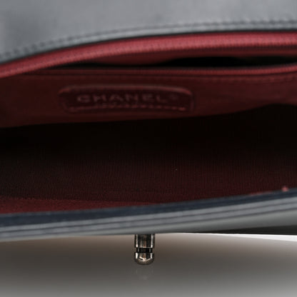 Chanel Wrinkled Lambskin Chevron Quilted Medium Boy Flap Black 5 of 10