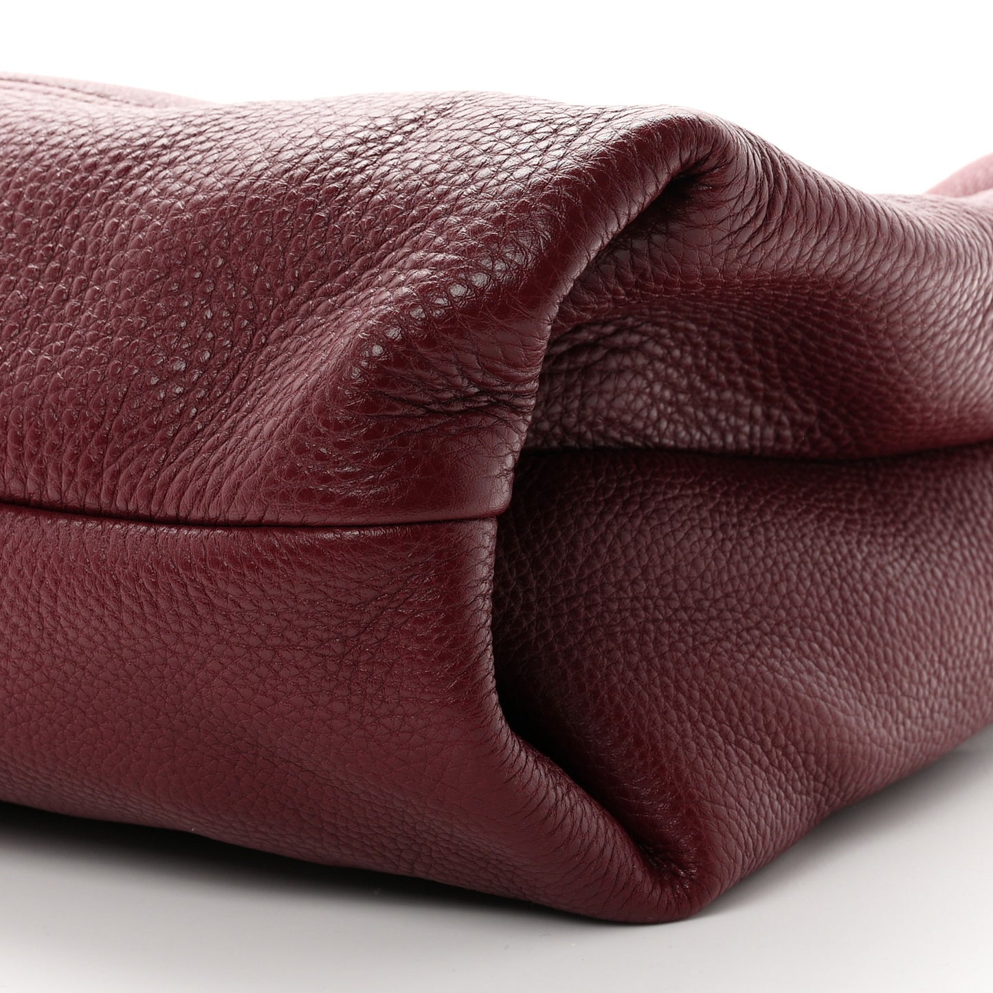 Grained Calfskin Softbit Maxi Shoulder Bag Rosso Ancora Red