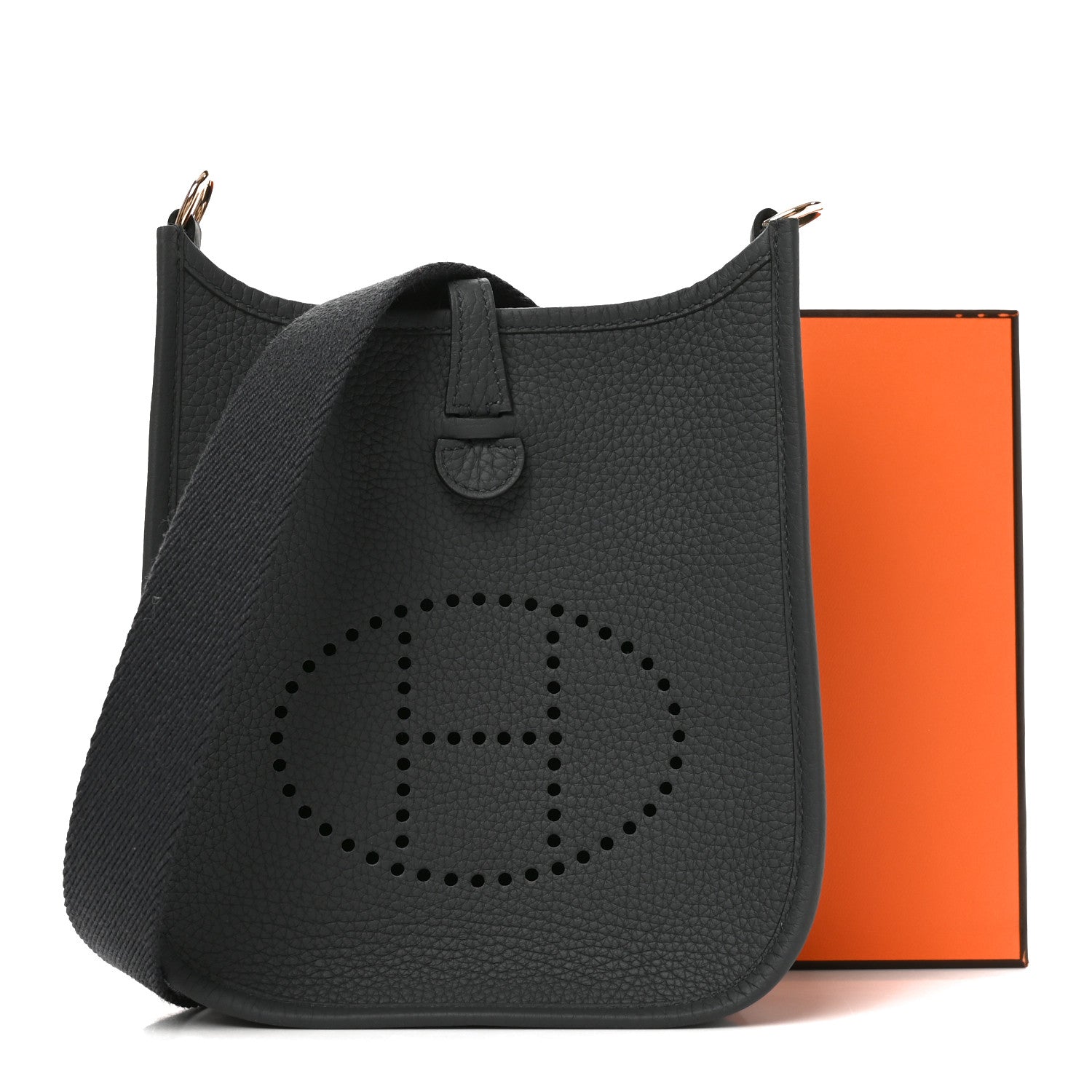 Hermes Taurillon Clemence Evelyne TPM Gris Misty 11 of 11