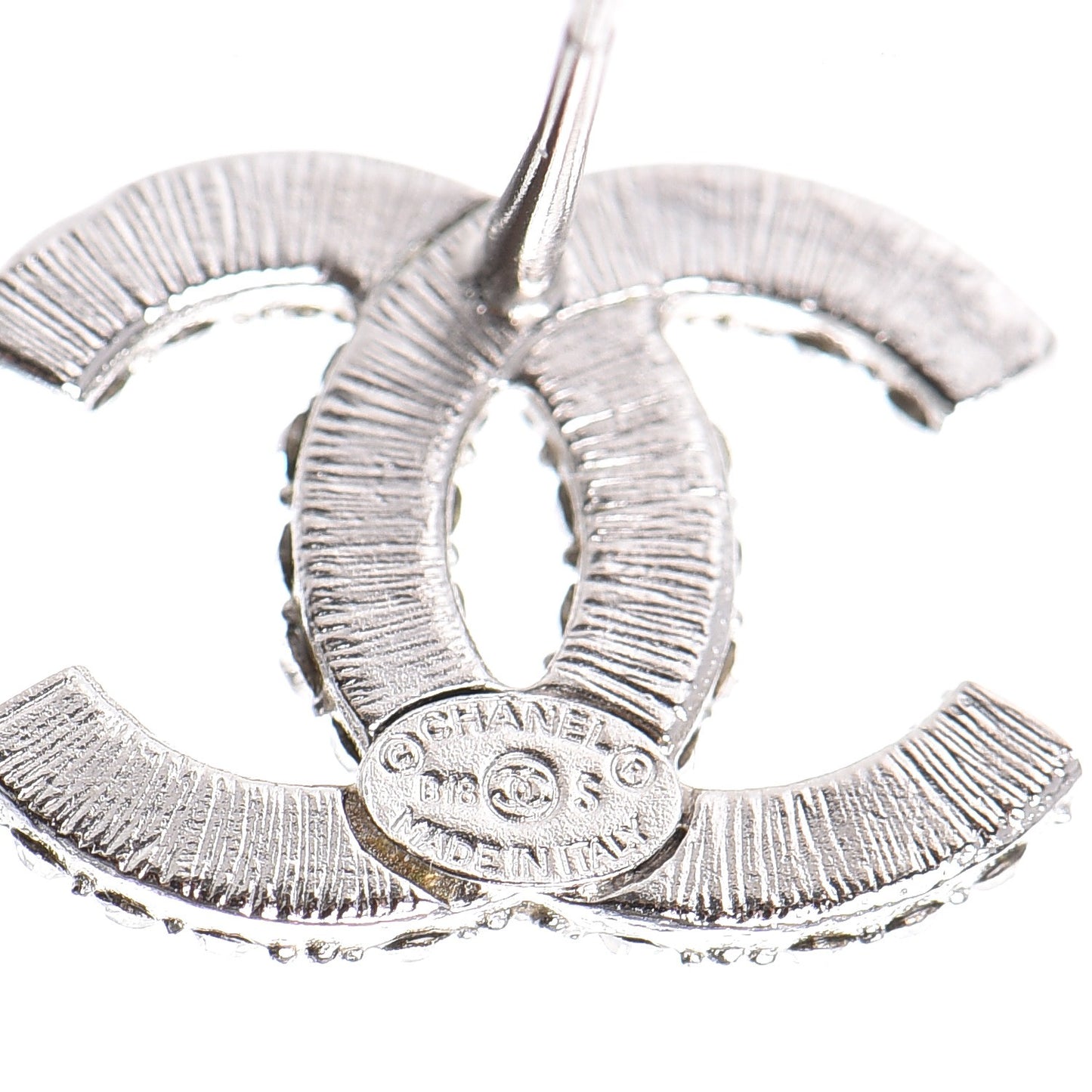 Crystal CC Earrings Silver