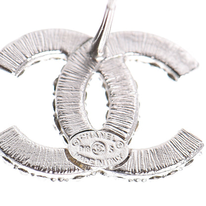 Chanel Crystal CC Earrings Silver 5 of 5