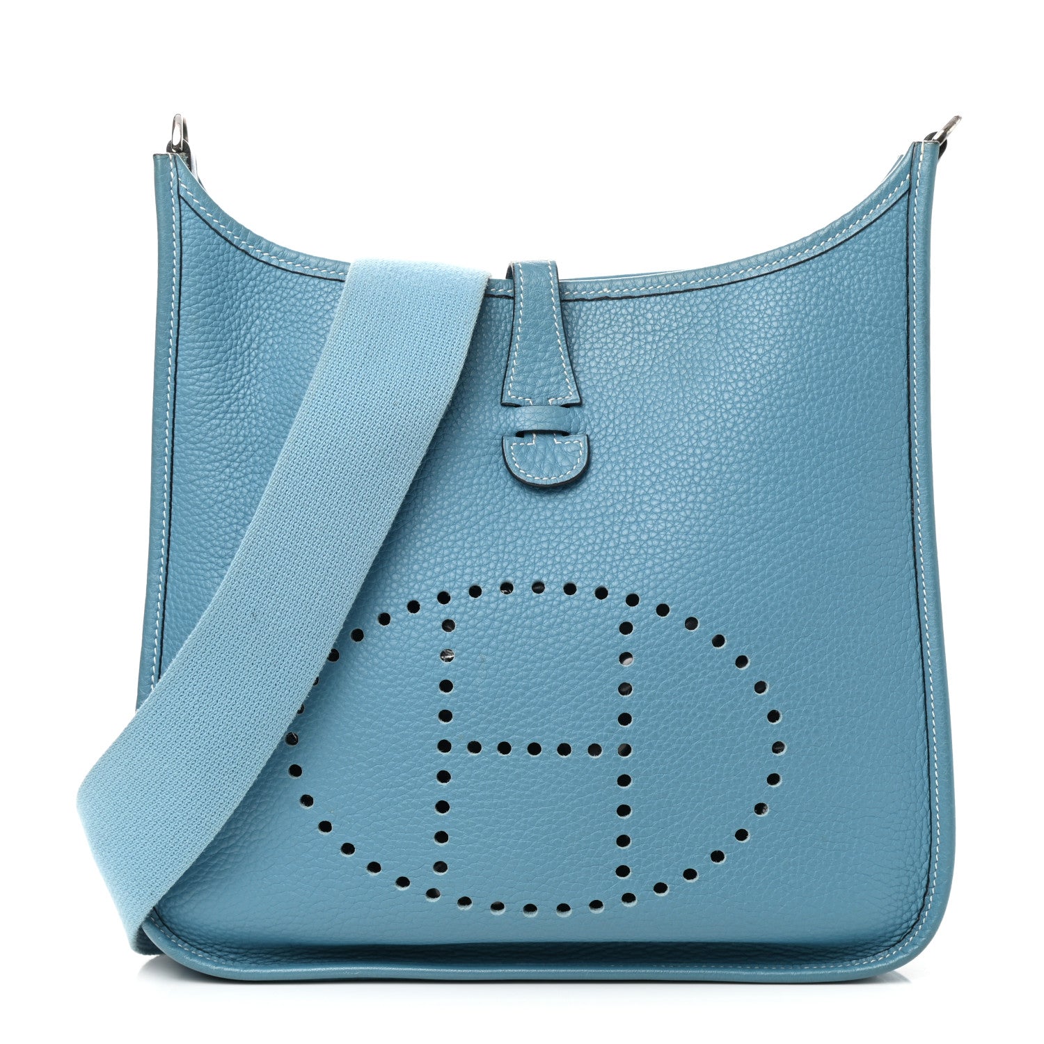 Hermes Taurillon Clemence Evelyne PM Blue Jean 1 of 11
