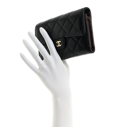 Chanel Caviar Quilted Medium Flap Wallet Black 2 of 10