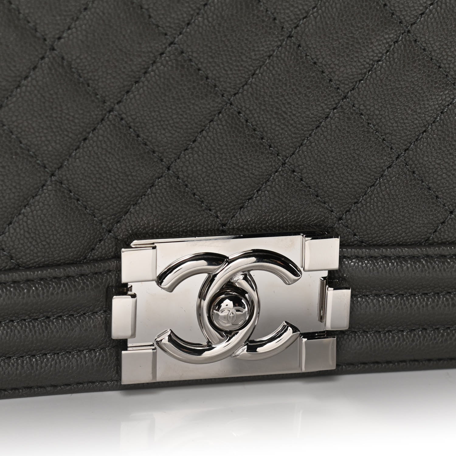 Chanel Caviar Quilted Medium Boy Flap Grey 8 of 12