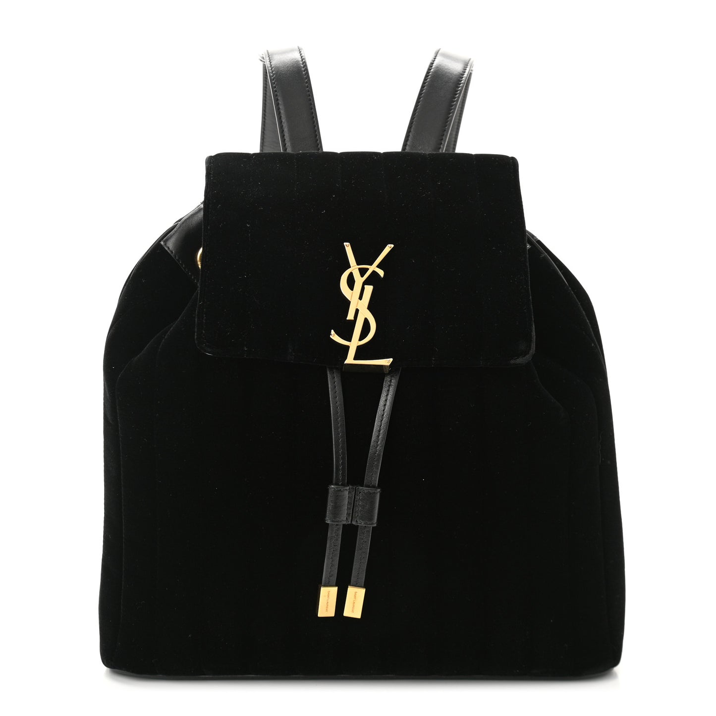 Velvet Matelasse Vicky Backpack Black